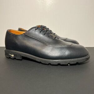 Mens Vintage NIKE Dri FIT Tour Tiger Woods 6 Black Leather Golf Cleats / Size 9